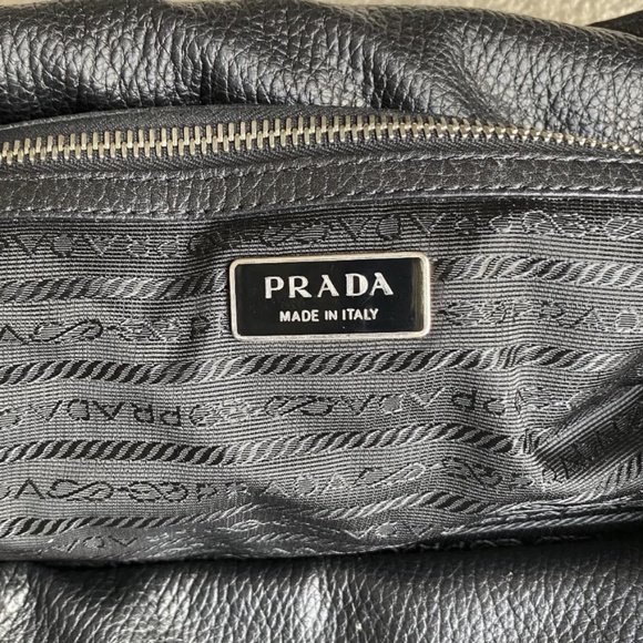 Vintage Prada Black Leather Shoulder Bag - Picture 4 of 6